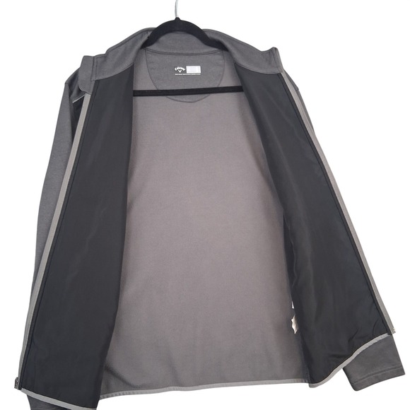 Callaway Mens XLarge Golf Jacket Quilted Full Zip Gray Athletic Lightweight - Picture 2 of 8